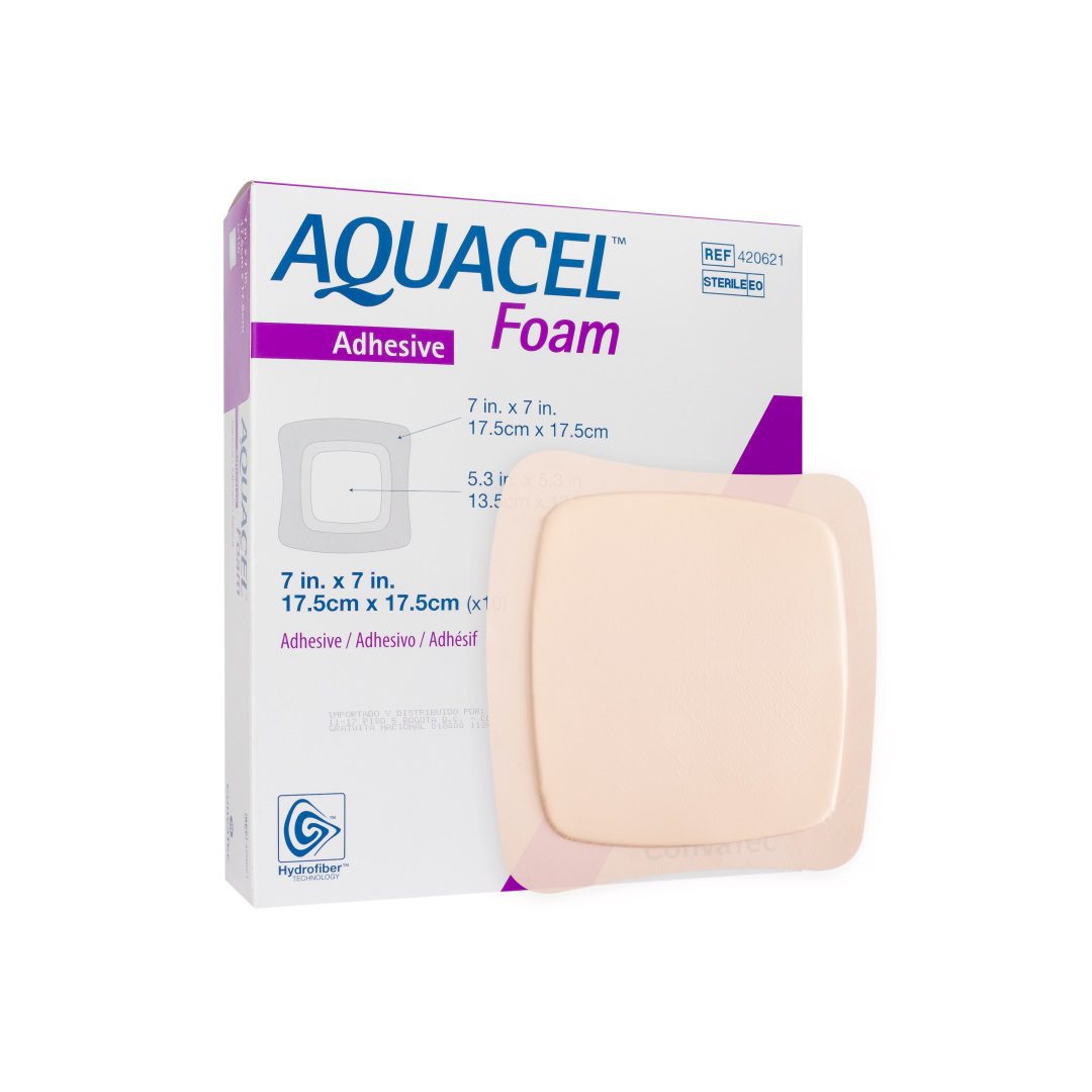 Aquacel Foam Ag Adhesivo Sacral ConvaTec — espuma con plata en formato anatómico sacral para prevención y tratamiento de LPP con colonización crítica